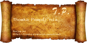 Thomka Pompónia névjegykártya